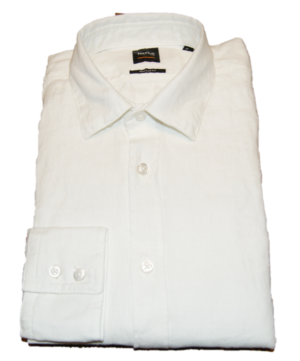 BOSS Regular-Fit Hemd RELEGANT_1 aus pigmentgefärbter Leinen-Popeline weiss