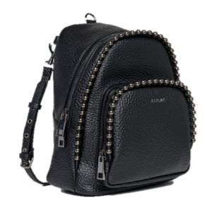 REPLAY Nietenbesetzter Kunstlederrucksack Farbe schwarz 001