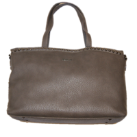 REPLAY Nietenbesetzte Kunstleder Shoppertasche Farbe taupe 033