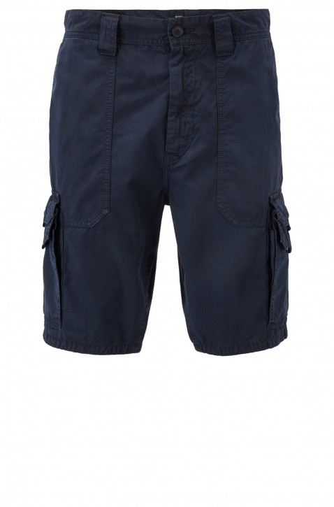 BOSS Tapered-Fit Bermuda SARGO-SHORT aus Baumwoll-Popeline mit doppelten Taschen dunkelblau 404 BOSS Tapered-Fit Bermuda SARGO-SHORT aus Baumwoll-Popeline mit doppelten Taschen dunkelblau 404