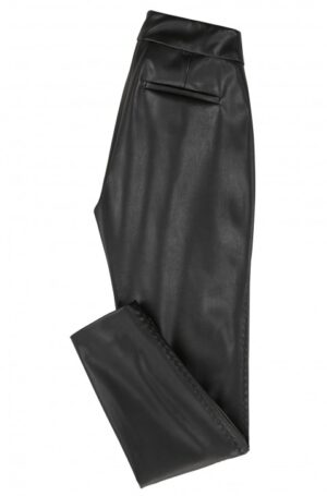 BOSS Regular-Fit Kunstleder-Hose Sawaisty mit Stickerei Farbe schwarz 001 34