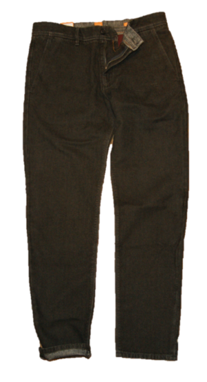BOSS ORANGE Tapered-Fit Hose STAPERED2-W Baumwolle mit Fischgratmuster Farbe schwarz 001 48