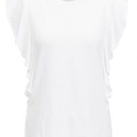 BOSS Top Talala aus einem Baumwoll-Leinen-Mix mit Rüschenärmeln weiss 100 BOSS Top Talala aus einem Baumwoll-Leinen-Mix mit Rüschenärmeln weiss 100 XS