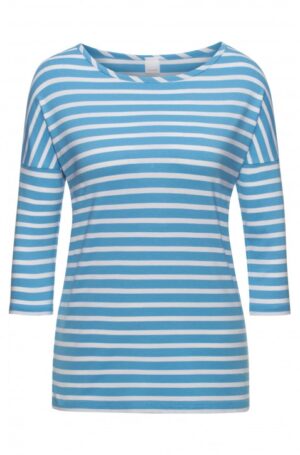 BOSS Relaxed-Fit T-Shirt Tamarini aus Stretch-Gewebe mit Streifen hellblau 451 XS