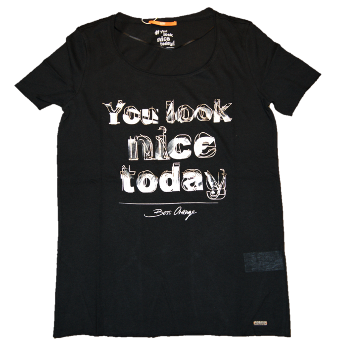 BOSS ORANGE T-SHIRT TASENSATION YLNT FARBE SCHWARZ 001 BOSS ORANGE T-SHIRT TASENSATION YLNT FARBE SCHWARZ 001 XS