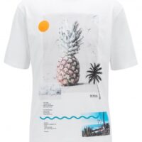 BOSS Relaxed-Fit T-Shirt  TEECHER 3 aus Baumwolle mit Grafik-Print weiss BOSS Relaxed-Fit T-Shirt  TEECHER 3 aus Baumwolle mit Grafik-Print weiss