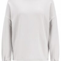 BOSS Relaxed-Fit Sweatshirt Teleisure aus Terry mit gerafften Bündchen weiss BOSS Relaxed-Fit Sweatshirt Teleisure aus Terry mit gerafften Bündchen weiss