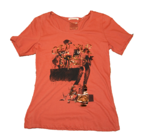BOSS ORANGE Tee Shirt TELIA open youre eyes Farbe rot 810 M