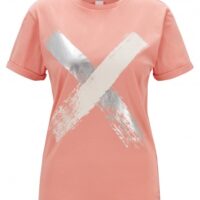 BOSS T-Shirt TEPAINT aus Baumwolle mit Kreuz-Print light orange 835 BOSS T-Shirt TEPAINT aus Baumwolle mit Kreuz-Print light orange 835