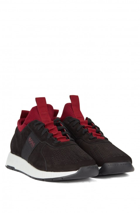 BOSS Sportive Sneakers  Titanium_Runn_lux aus perforiertem Nubukleder 002 BOSS Sportive Sneakers  Titanium_Runn_lux aus perforiertem Nubukleder 002 41