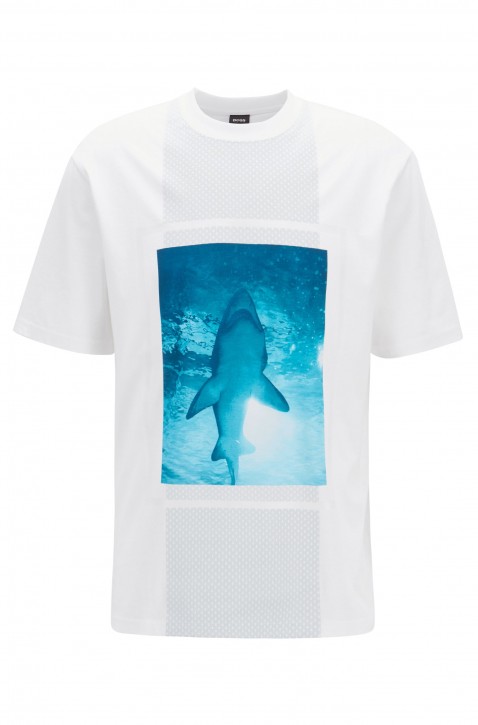 BOSS T-Shirt  TPool 3 aus Baumwoll-Jersey mit 3D-Effekten weiss 100 BOSS T-Shirt  TPool 3 aus Baumwoll-Jersey mit 3D-Effekten weiss 100