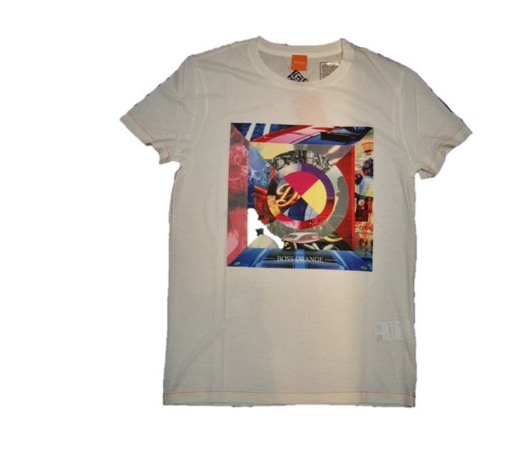 BOSS ORANGE TEE SHIRT TRACING 1 FARBE WEISS 100 BOSS ORANGE TEE SHIRT TRACING 1 FARBE WEISS 100 S