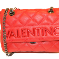 Mario Valentino Valentino by Damen Licia Tornistertasche, Rot (rosso), 7x13.5x18.5 cm