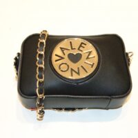 Mario Valentino Damen Olympia Umhängetasche schwarz  4.3x12x18 cm