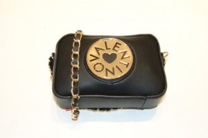Mario Valentino Damen Olympia Umhängetasche schwarz  4.3x12x18 cm