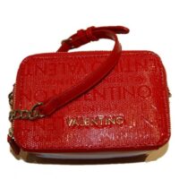 VALENTINO By Mario Valentino Lack Schultertasche SERENITY mit all over Logo Farbe rot