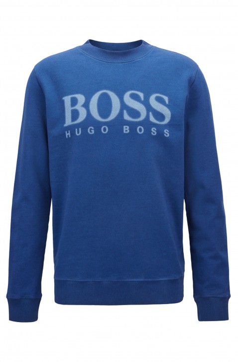 BOSS ORANGE Sweatshirt WALLKER aus French Terry mit Logo-Dessin Farbe blau 432 BOSS ORANGE Sweatshirt WALLKER aus French Terry mit Logo-Dessin Farbe blau 432 S
