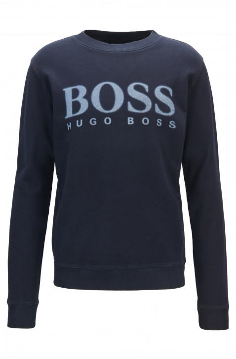 BOSS ORANGE Sweatshirt WALLKER aus French Terry mit Logo-Dessin dunkelblau 404 BOSS ORANGE Sweatshirt WALLKER aus French Terry mit Logo-Dessin dunkelblau 404 S