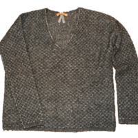 BOSS ORANGE Relaxed-Fit Pullover WARLY  aus strukturiertem Material-Mix mit Viskose Wolle und Alpaka Farbe 013 S