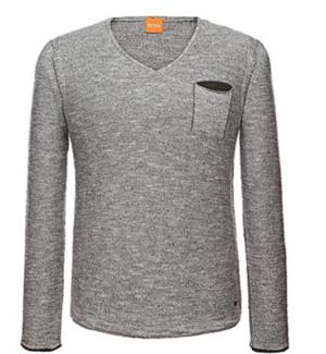 BOSS ORANGE PULLOVER ABRAMO FARBE HELLGRAU 051 M