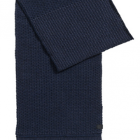 BOSS ORANGE Strukturierter Strickschal AKERZUM aus Baumwolle Farbe dunkelblau 404 BOSS ORANGE Strukturierter Strickschal AKERZUM aus Baumwolle Farbe dunkelblau 404