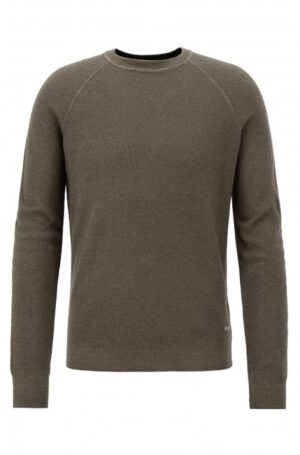 BOSS Pullover AKUTISRO aus leichtem Merinowoll-Piqué Farbe dunkelgrün 302 M