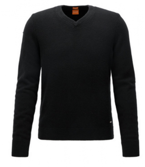 BOSS ORANGE Regular-Fit Pullover AMIDRAS aus Baumwoll-Mix mit Wolle Farbe schwarz 001 S
