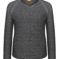 BOSS ORANGE PULLOVER ARGUS FARBE SCHWARZ 001 S