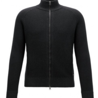 BOSS ORANGE Regular-Fit Jacke ASMAREN aus Baumwoll-Mix mit Wolle Farbe schwarz 001 M