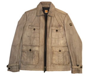 BOSS ORANGE LEDERJACKE JOMI-D FARBE GRAUBLAU 402 48