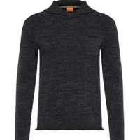 BOSS ORANGE PULLI MIT KAPUZE TRU FARBE DUNKELBLAU 404 M