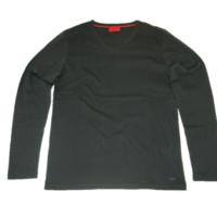 HUGO LANGARM TEE SHIRT DAN  FARBE SCHWARZ 001 S