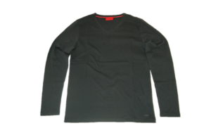 HUGO LANGARM TEE SHIRT DAN  FARBE SCHWARZ 001 S