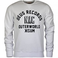DEUS EX MACHINA SWEATSHIRT KORBIT-CREW FARBE WEISS 001 DEUS EX MACHINA SWEATSHIRT KORBIT-CREW FARBE WEISS 001 M