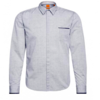 BOSS ORANGE SLIM FIT HEMD ECLASH FARBE DUNKELBLAU 404 M