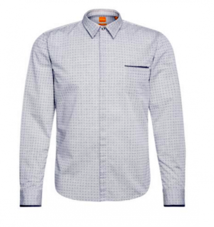 BOSS ORANGE SLIM FIT HEMD ECLASH FARBE DUNKELBLAU 404 M