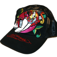 ED HARDY CAP PIN UP DEVIL 08 FARBE SCHWARZ