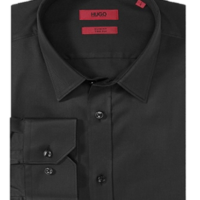 HUGO BOSS ELISHA SHIRT TWO PLY FARBE SCHWARZ 001 HUGO BOSS ELISHA SHIRT TWO PLY FARBE SCHWARZ 001 S
