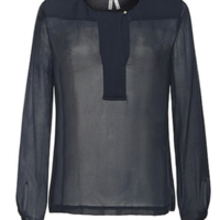 BOSS ORANGE SEIDENBLUSE ESTIVAL FARBE DUNKELBLAU 403 36