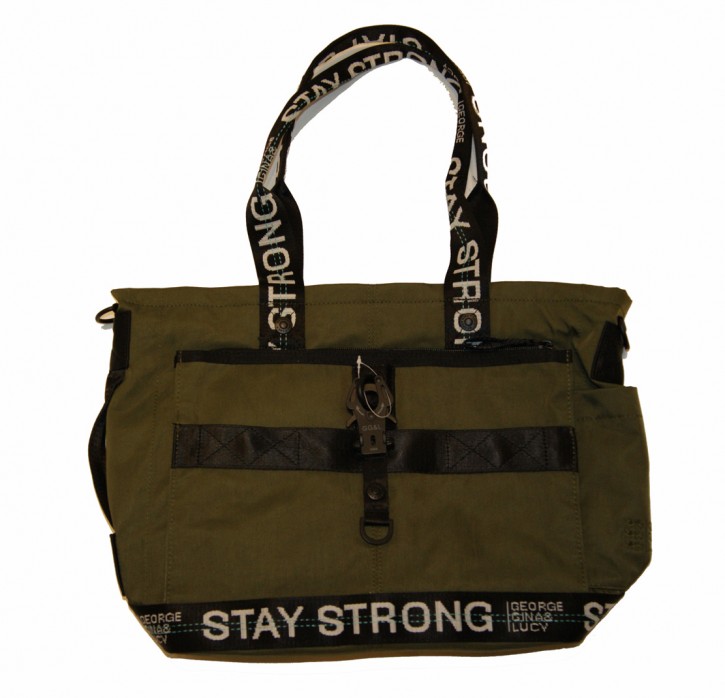 GEORGE GINA & LUCY Nylon Handtasche THE STYLER Farbe oliv strong 704 GEORGE GINA & LUCY Nylon Handtasche THE STYLER Farbe oliv strong 704