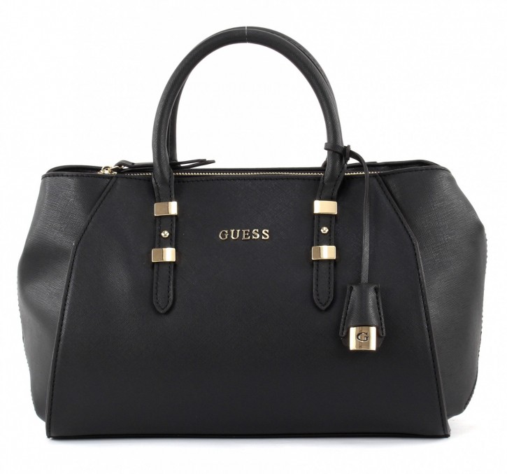 GUESS TASCHE SISSI BOX SATCHEL FARBE SCHWARZ GUESS TASCHE SISSI BOX SATCHEL FARBE SCHWARZ