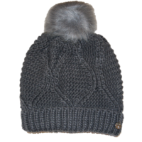 GUESS Damen Strickmütze AW6801WOL01 mit Bommel Farbe grau GUESS Damen Strickmütze AW6801WOL01 mit Bommel Farbe grau M