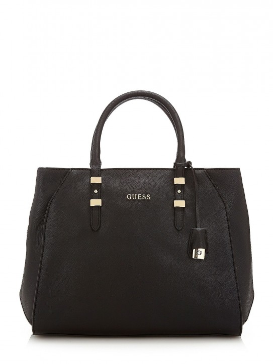 GUESS TASCHE SISSI IN SAFFIANO-OPTIK FARBE SCHWARZ 001 GUESS TASCHE SISSI IN SAFFIANO-OPTIK FARBE SCHWARZ 001