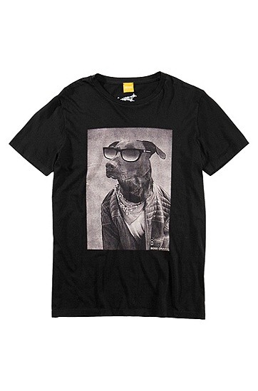BOSS ORANGE T-SHIRT TOUCHDOWN 3 FARBE SCHWARZ 001 BOSS ORANGE T-SHIRT TOUCHDOWN 3 FARBE SCHWARZ 001 GR: S