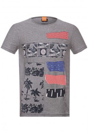 BOSS ORANGE TEE -SHIRT TILIUS 3 FARBE GRAU 051 S