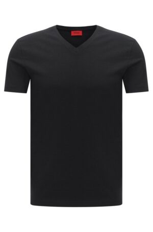 HUGO BOSS MEN T-SHIRT DOUBLE V Stretch Schwarz S