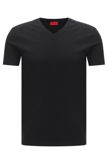 HUGO BOSS MEN T-SHIRT DOUBLE V Stretch Schwarz HUGO BOSS MEN T-SHIRT DOUBLE V Stretch Schwarz S