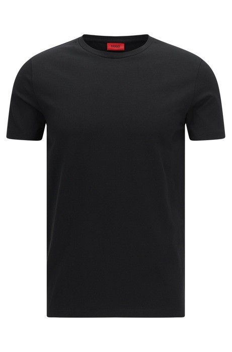 HUGO BOSS MEN T-SHIRT DOUBLE ROUND STRETCH SCHWARZ 001 HUGO BOSS MEN T-SHIRT DOUBLE Round Stretch Schwarz S