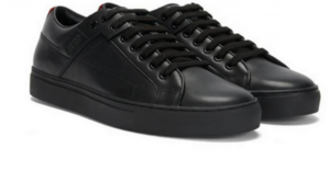 HUGO Sneaker FUTURISM_TENN_lT aus softem Nappaleder mit Schnürung Farbe schwarz 002 41