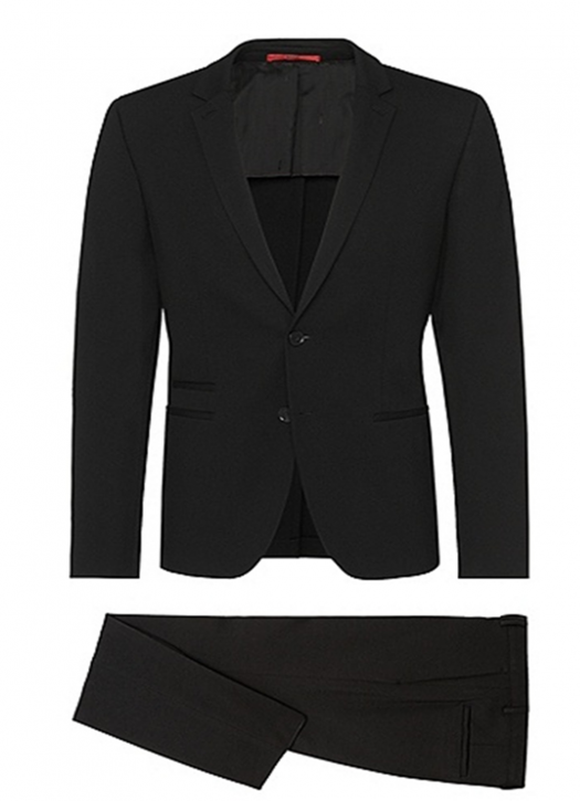 HUGO ANZUG ARSEY/HINS FARBE SCHWARZ 001 HUGO ANZUG ARSEY/HINS FARBE SCHWARZ 001 48